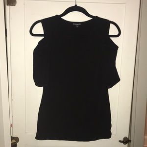 Express Cold shoulder scoop neck tee